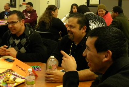student and mentors at career night 2011